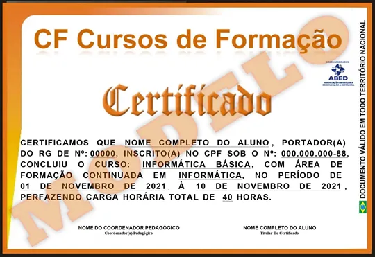 Certificado Frente